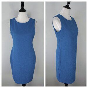 Calvin Klein Blue Sheath Sleeveless Dress Size 8